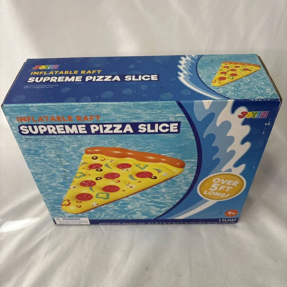 JOYIN Supreme Pizza Slice‎ Pool Lake Inflatable Float Raft 5+ Feet Long NEW